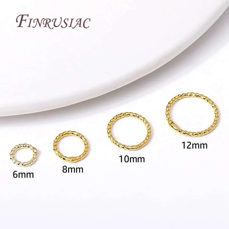 Gold Plated Round Twist Closed Jump Rings 6–12mm | FINRUSIAC Jewelry Findings P3