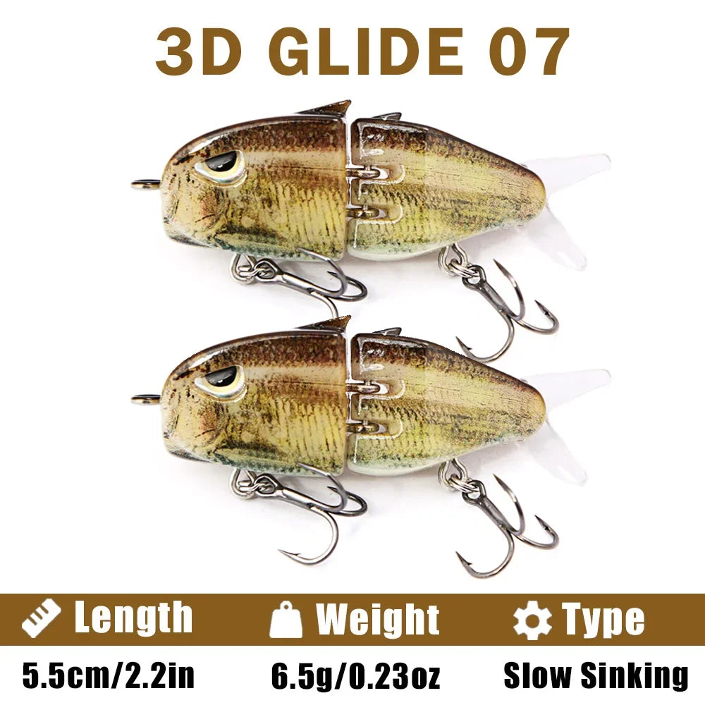 B&U GLIDE 55mm Slow Sinking Jerkbait – Pike Bass Trout Lure Hard Fishing Lure P3