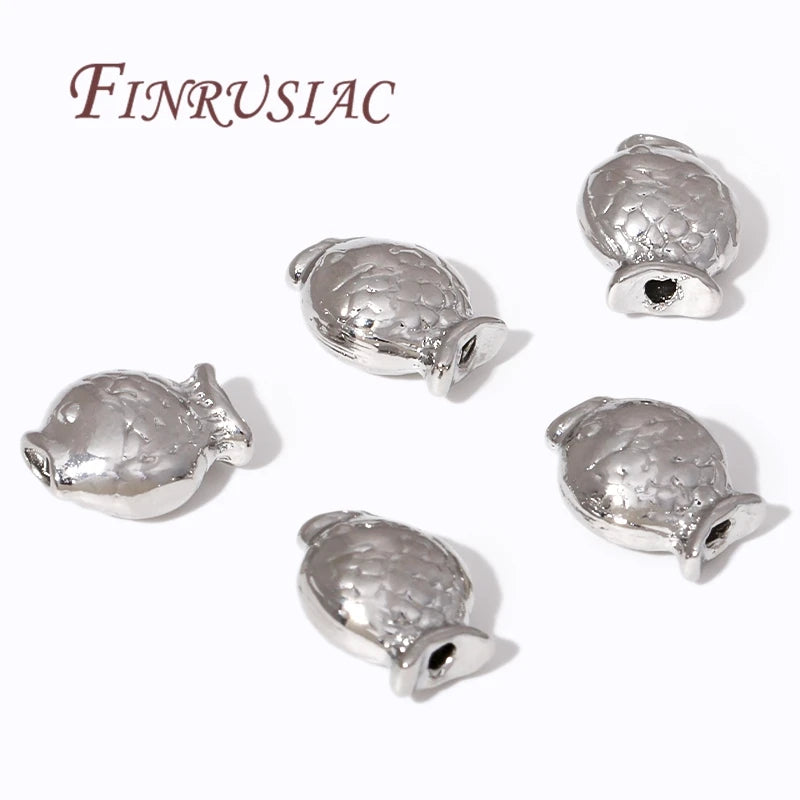 18K Gold Plated Fish Shape Spacer Beads – DIY Jewelry Making Jewelry Making Beads P3