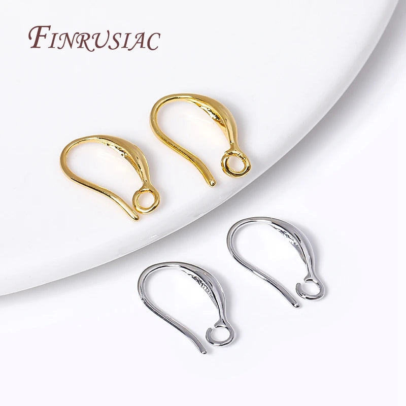 18K Gold Plated Earring Hooks with Open Loop – DIY Findings Earring Hooks Findings P3