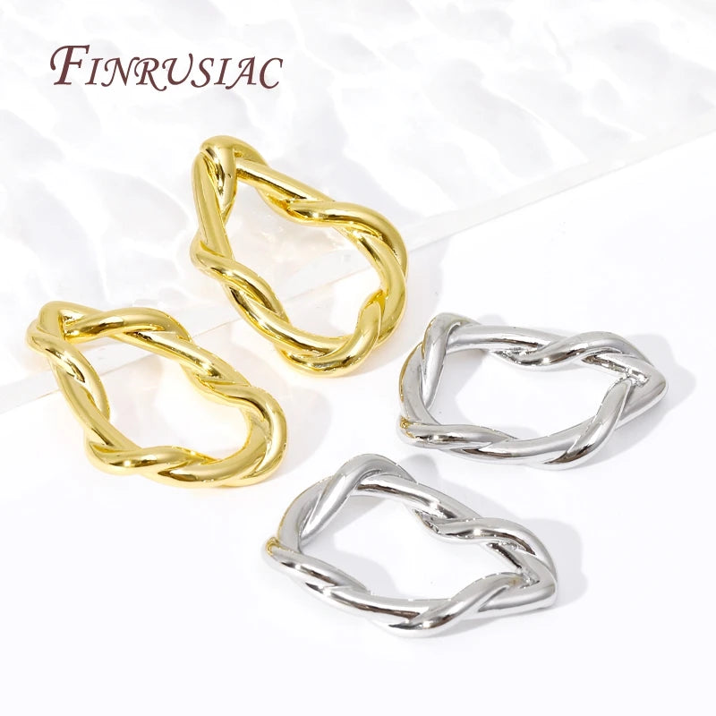 18K Gold Twisted Ring Connectors – DIY Jewelry Findings Jewelry Findings P3