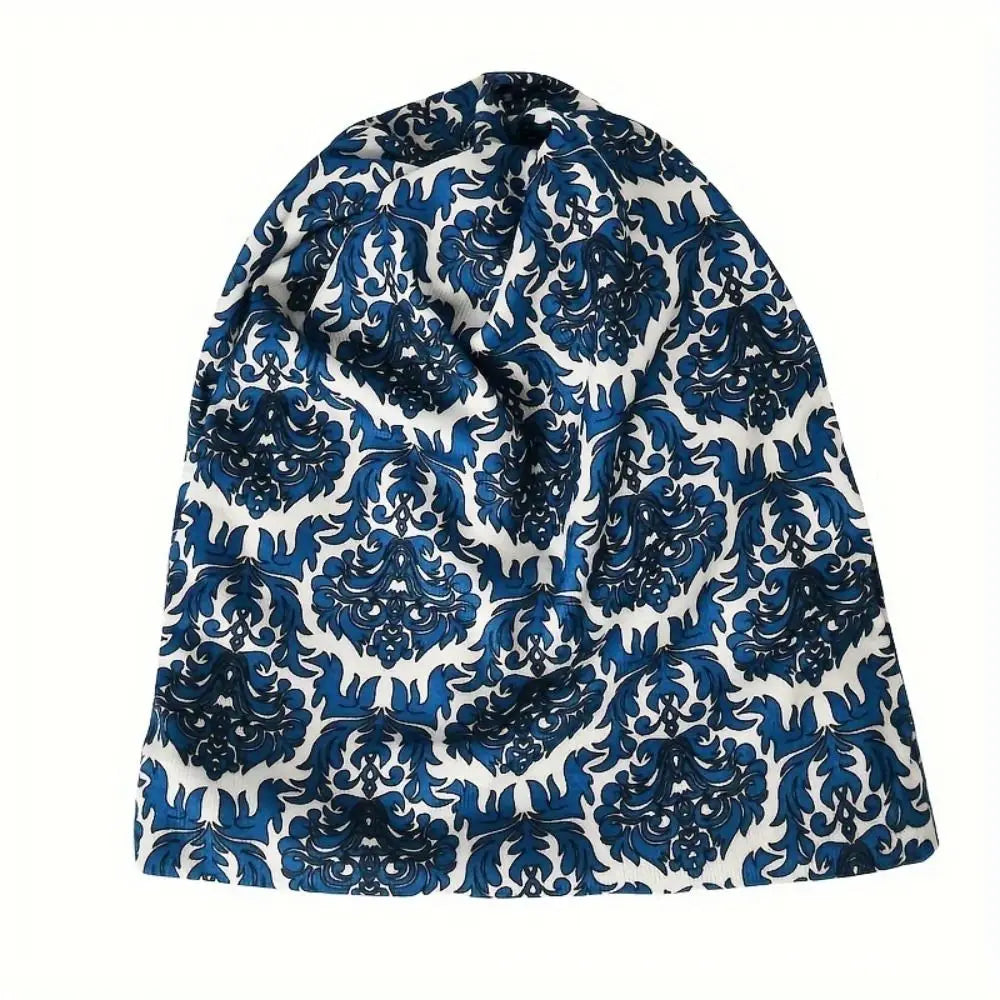 Plaid Knit Pullover Hat & Scarf – Unisex Multifunctional Beanie Knit Pullover Hat P3