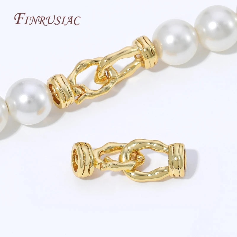 18K Gold Plated Pearl Clasp Connectors – DIY Jewelry Findings Jewelry Clasp Findings P3