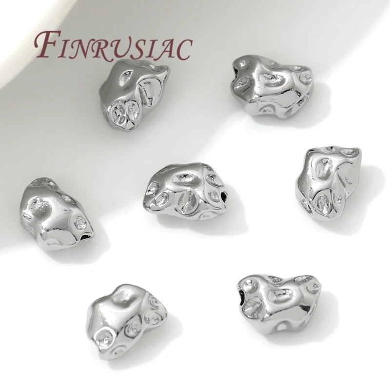 18K Gold Plated Irregular Spacer Beads 6x8mm | DIY Jewelry Jewelry Spacer Beads P3