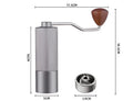 DUTRIEUX Portable Manual Burr Coffee Grinder | Adjustable 250g Manual Coffee Grinder P3 Silver 5 star