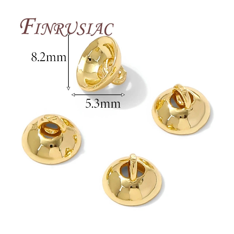 18K Gold Plated Brass 2-Hole Bracelet End Connectors DIY Jewelry End Connectors P3 18K Gold Plated 10 pieces