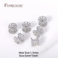 18K Gold Plated Lace Spacer Bead Caps 5x7mm – DIY Jewelry Jewelry Bead Caps P3 Rhodium Plated 15 pcs