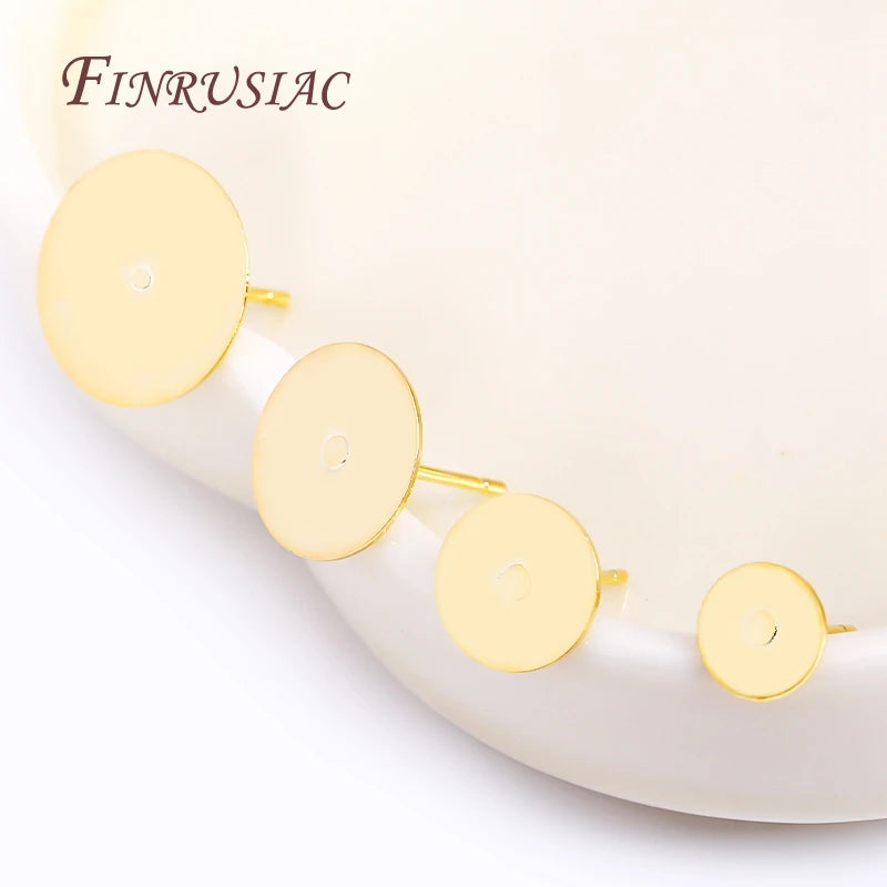 18K Gold Plated Earring Settings & Findings – DIY Jewelry Kit Earring Findings P3