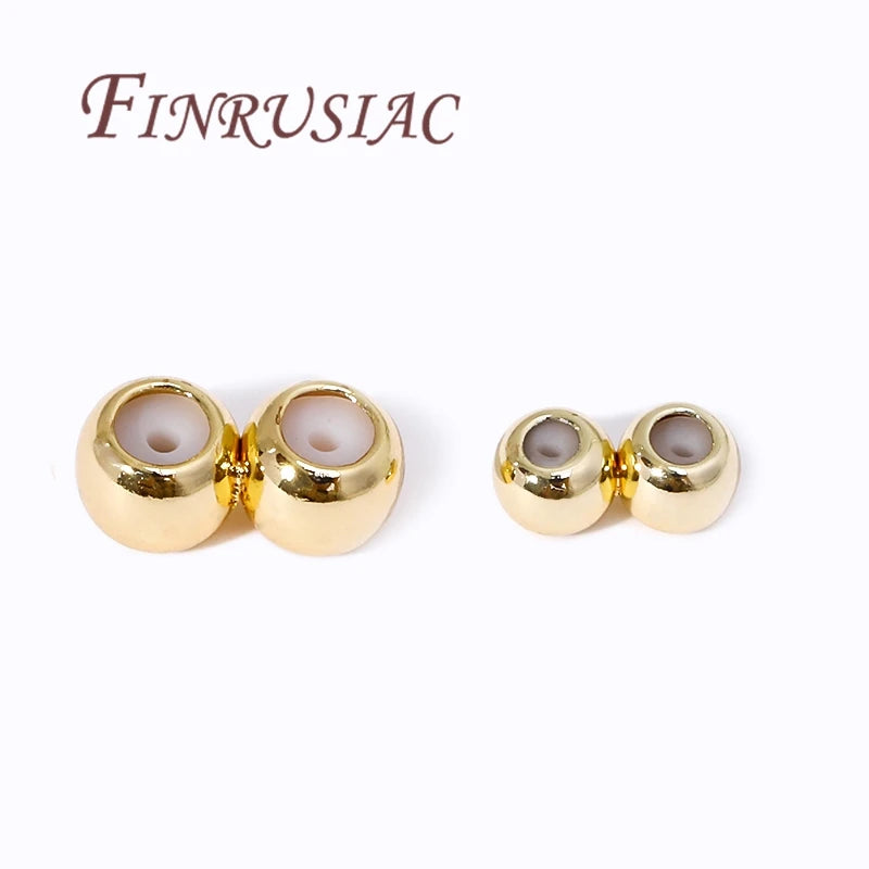 14K Gold Stopper Spacer Beads 3mm 4mm | Non-Slip Silicone Ring Jewelry Spacer Beads P3