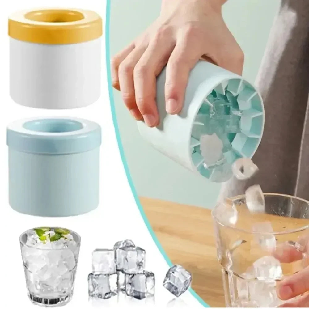 60-Grid Silicone Ice Cube Mold – Round Bucket Ice Maker Ice Cube Mold P3