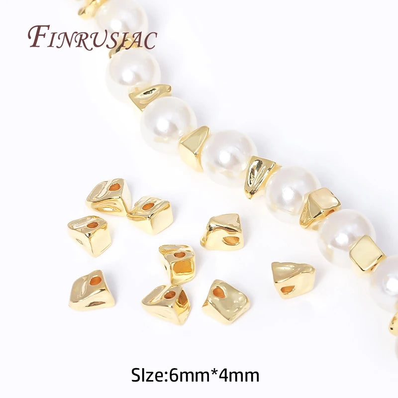 18K Gold Plated Brass Irregular Spacer Beads – DIY Jewelry Jewelry Spacer Beads P3 18K Gold Plated 40 pcs