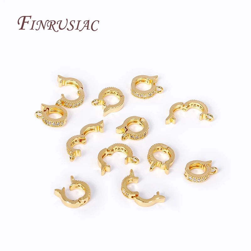 18K Gold Plated Pavé Zircon Pearl Enhancer Bail Clasp | DIY Jewelry Jewelry Bail Clasp P3