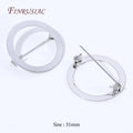 18K Gold Plated Round Brooch Pin Base – DIY Jewelry Finding Brooch Pin Finding P3 Rhodium Plated 4 pieces