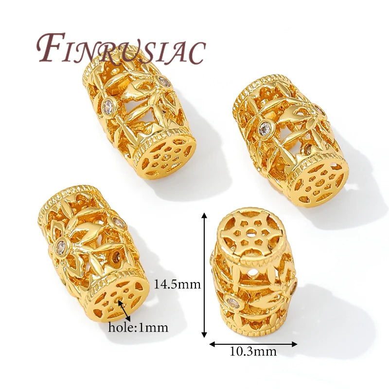 18K Gold Plated Brass Oval Spacer Beads – DIY Jewelry Making Jewelry Spacer Beads P3 18K Gold Plated 8 pieces