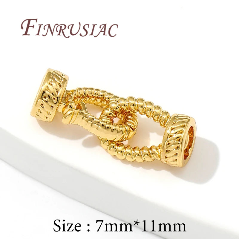 18K Gold Plated Connectors – Jewelry Clasps & Findings 7x11mm Jewelry Findings P3 18K Real Gold Plated 2 pieces