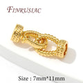 18K Gold Plated Connectors – Jewelry Clasps & Findings 7x11mm Jewelry Findings P3 18K Real Gold Plated 2 pieces