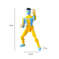 3D Printed Invincible Mark Jointed Figure – Light Blue Stripe Collectible Action Figure P3 Masked