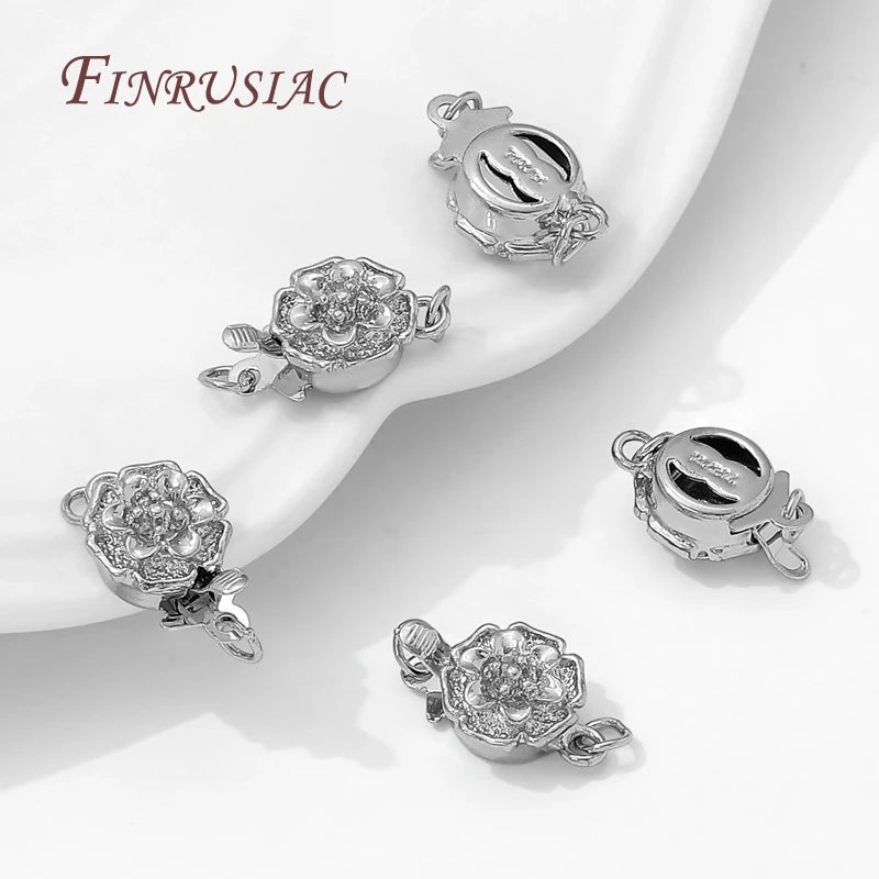 Brass Flower Lobster Clasps – Gold Plated DIY Jewelry Findings Jewelry Clasp Finding P3