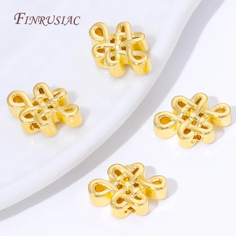 18K Gold Plated Brass Chinese Knot Spacer Beads – DIY Jewelry Jewelry Spacer Beads P3