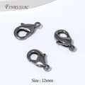Black Gun Plated Brass Lobster Claw Clasp – DIY Jewelry Findings Jewelry Clasp Finding P3 Black Plated 30 pcs