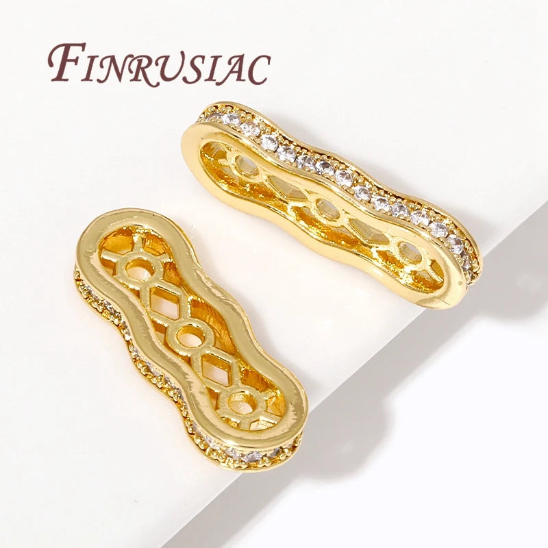 18K Gold Plated Zircon Spacer Beads – DIY Jewelry Findings Jewelry Spacer Beads P3