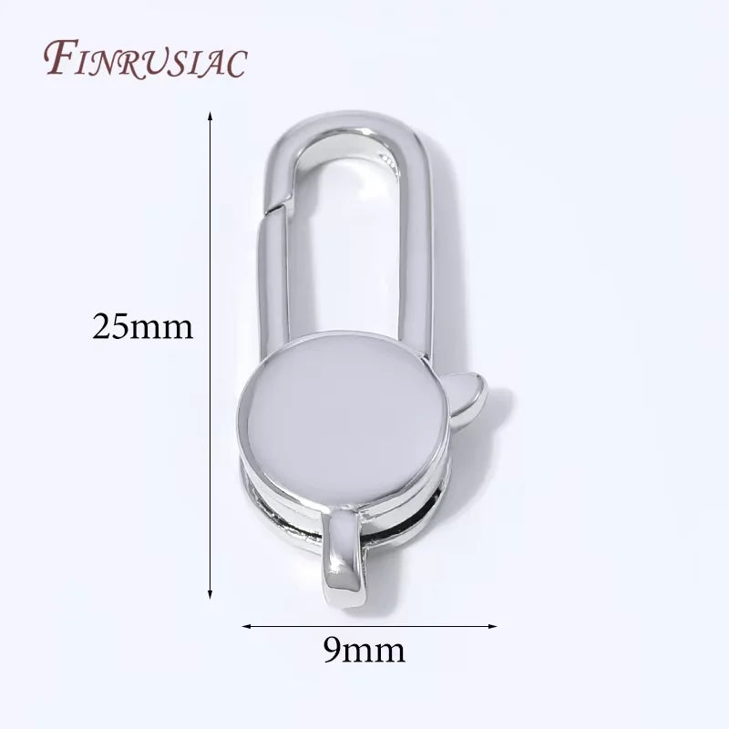18K Gold Plated Brass Lobster Clasp – DIY Jewelry Findings Jewelry Clasp Findings P3 Rhodium Plated 1 pieces