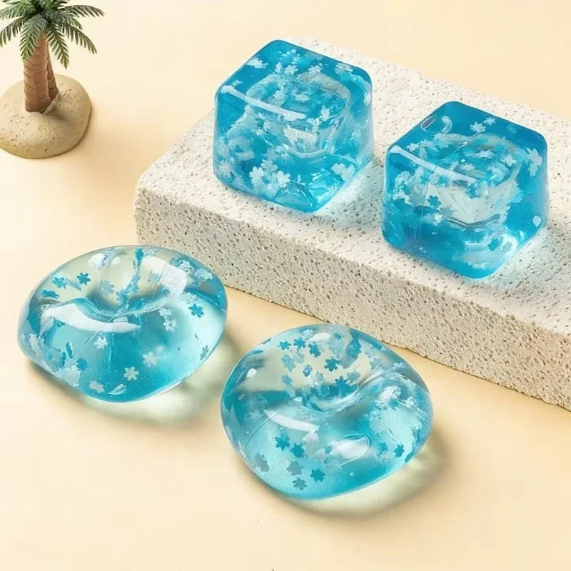 Squishy Snowflake Ice Cube Slow Rising Sensory Fidget Toy Sensory Fidget Toy P3