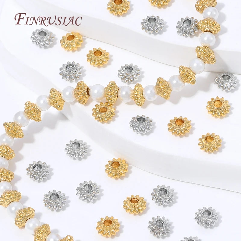 18K Gold Plated Flower Bead Spacers for DIY Jewelry Making Jewelry Bead Spacers P3