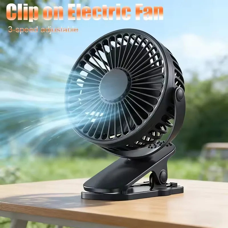 Rechargeable Clip Fan – 720° Rotatable Portable USB Fan Portable Clip Fan P3