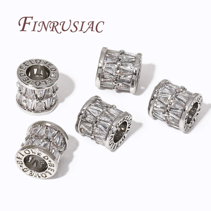 18K Gold Plated Zircon Crystal Spacer Beads – DIY Jewelry Jewelry Spacer Beads P3