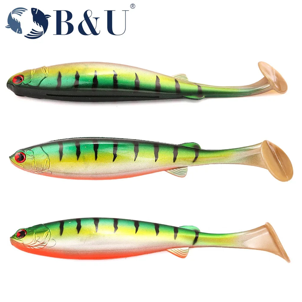 B&U Soft Swimbait 21cm 73g Paddle Tail Lure – Bass Pike Musky Soft Swimbait Lure P3