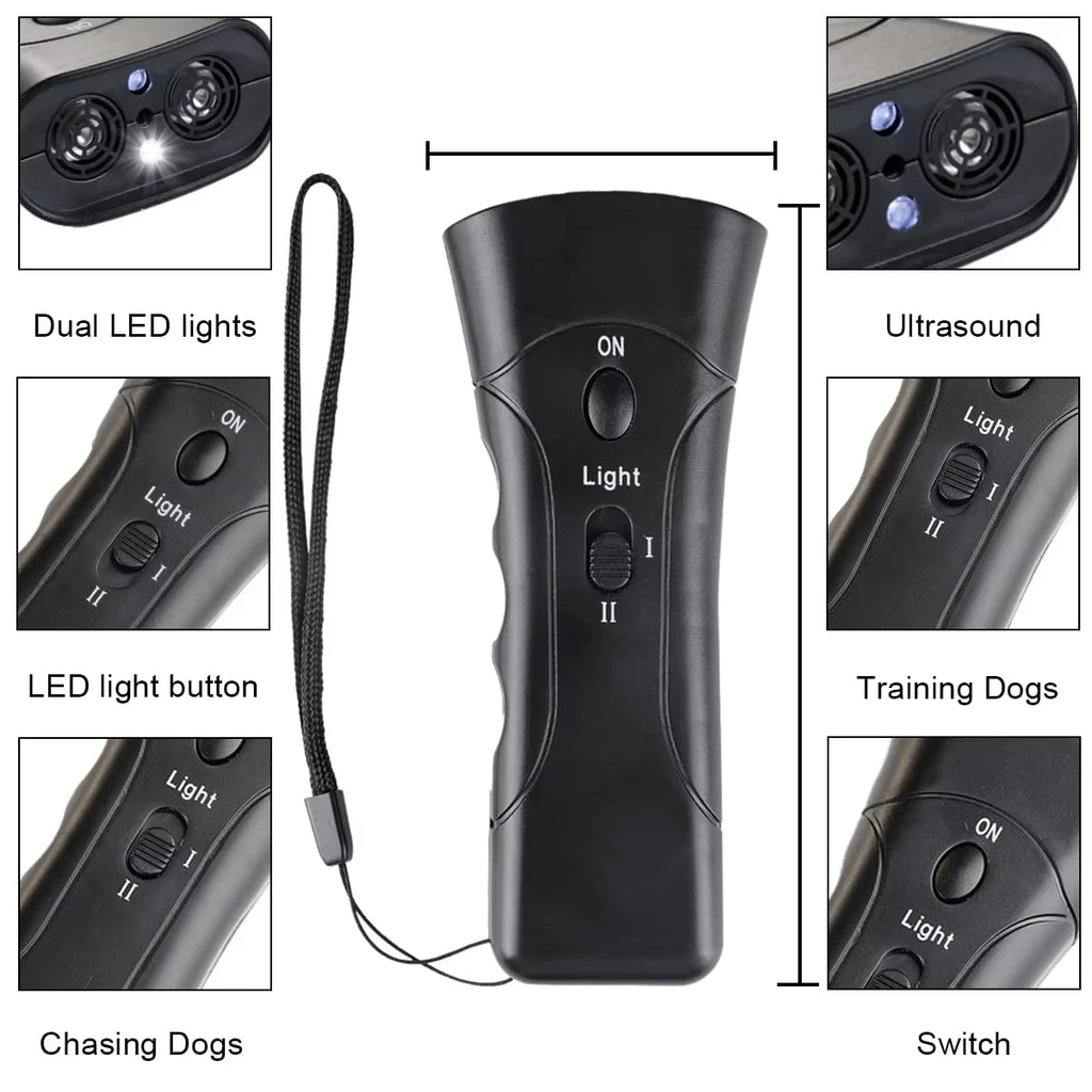 Ultrasonic Dog Bark Control Trainer LED Anti-Bark Device Dog Training Device P3