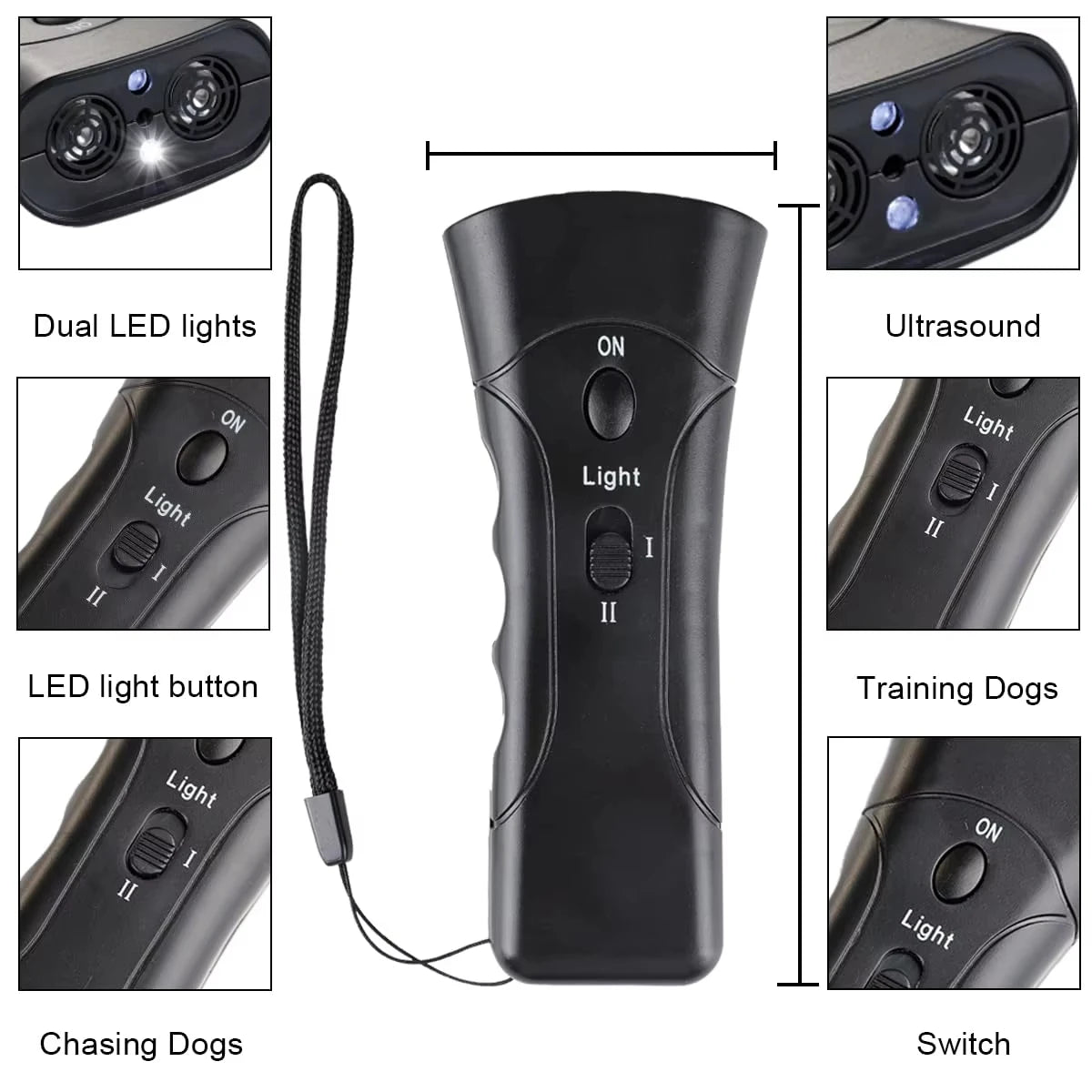 Ultrasonic Dog Bark Control Trainer LED Anti-Bark Device Dog Training Device P3