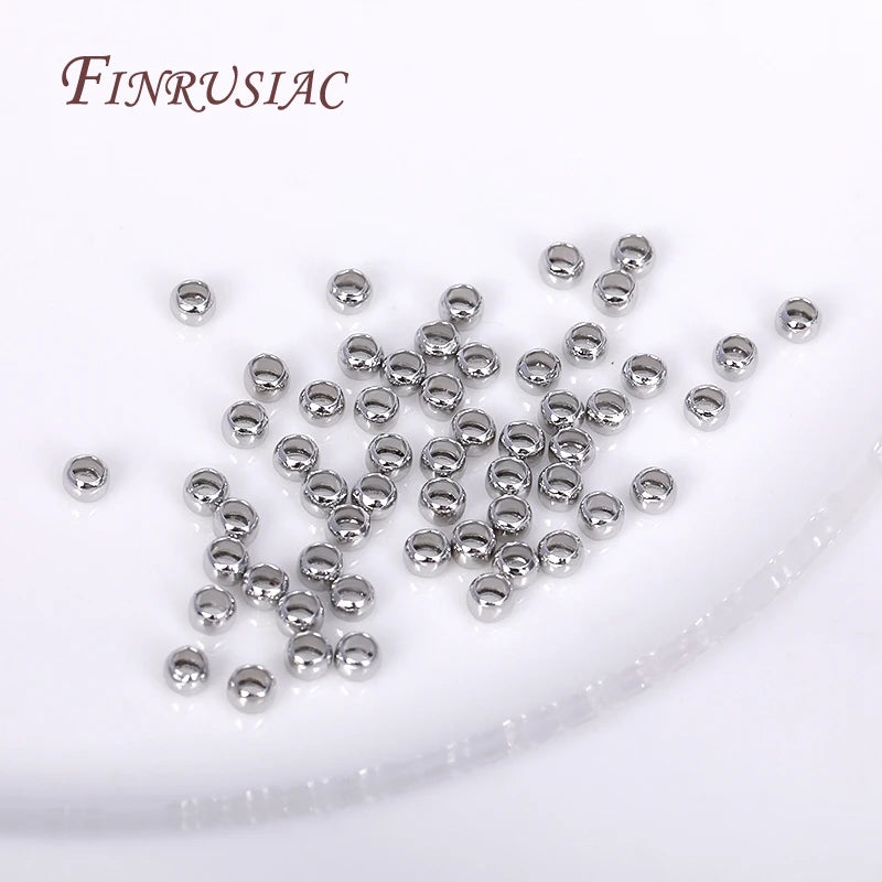14K/18K Gold Plated Round Crimp Beads 2mm 2.5mm 3mm | DIY Jewelry Jewelry Crimp Beads P3