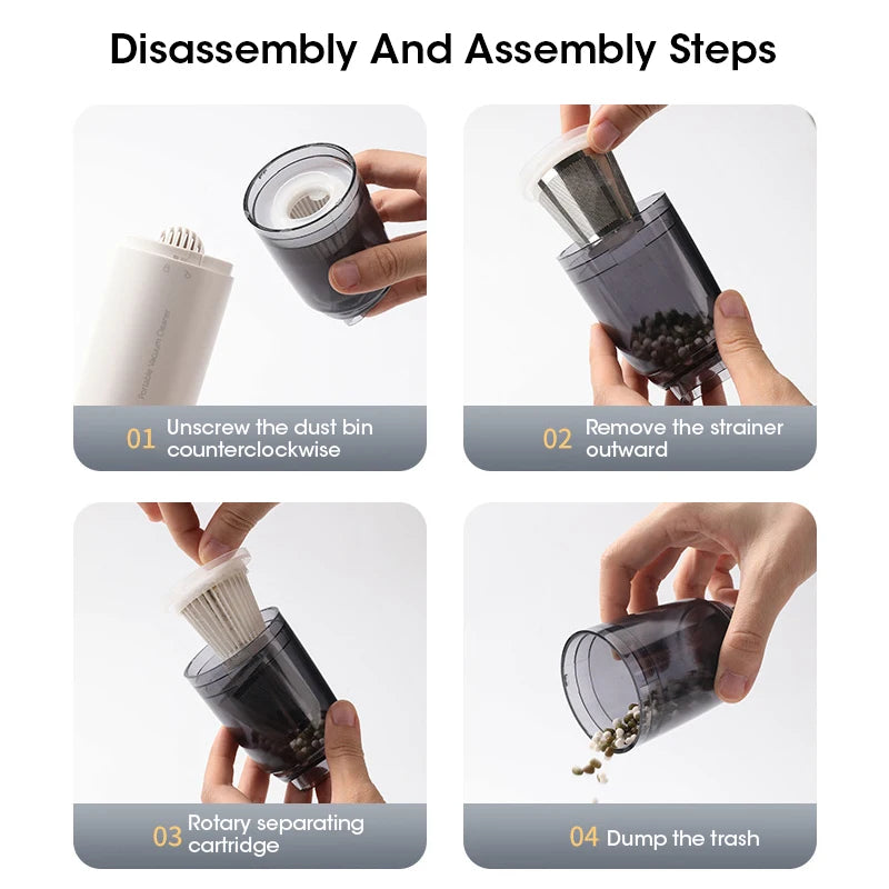 Mini Wireless Handheld Car Vacuum – Strong Suction & Low Noise Handheld Cordless Vacuum P3