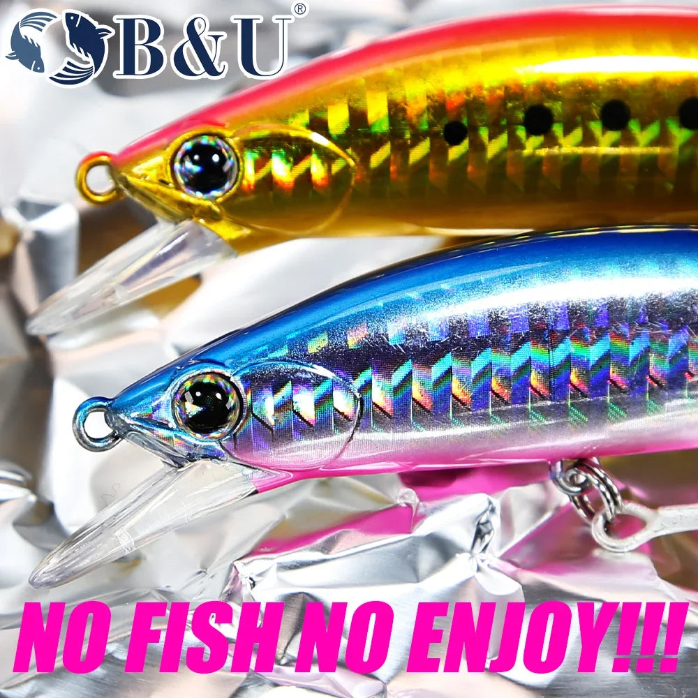 B&U 90mm Sinking Minnow Lure – Saltwater & Freshwater Sinking Minnow Lure P3
