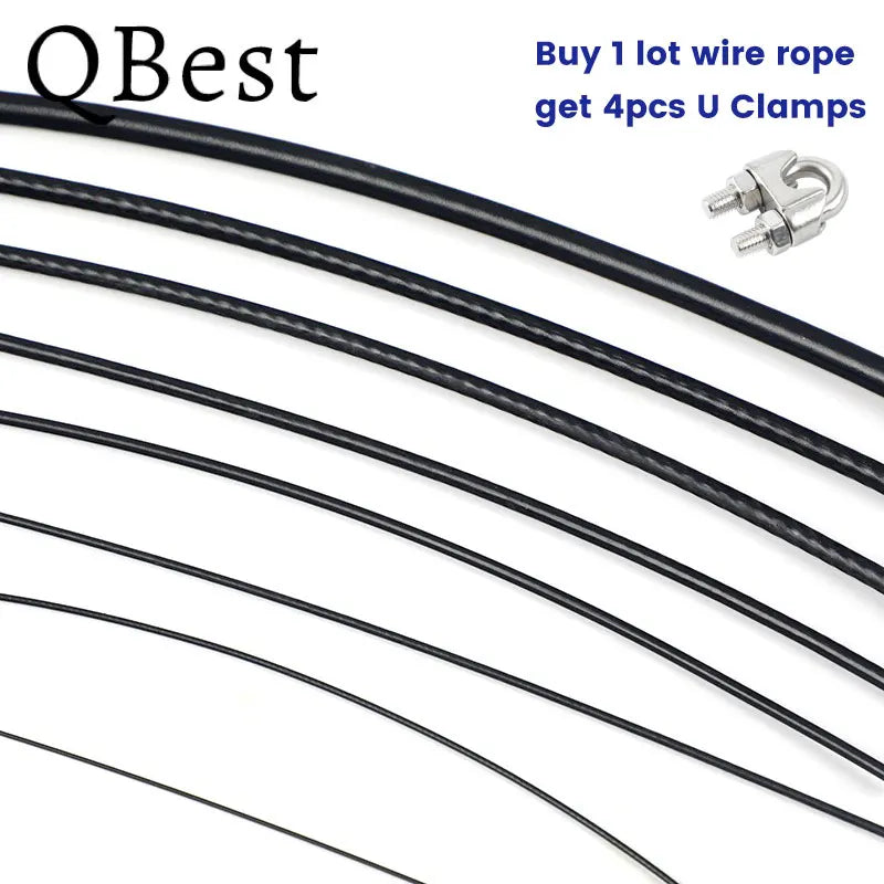 PVC Coated Stainless Steel Wire Rope Cable 20M 30M 50M Wire Rope Cable P3