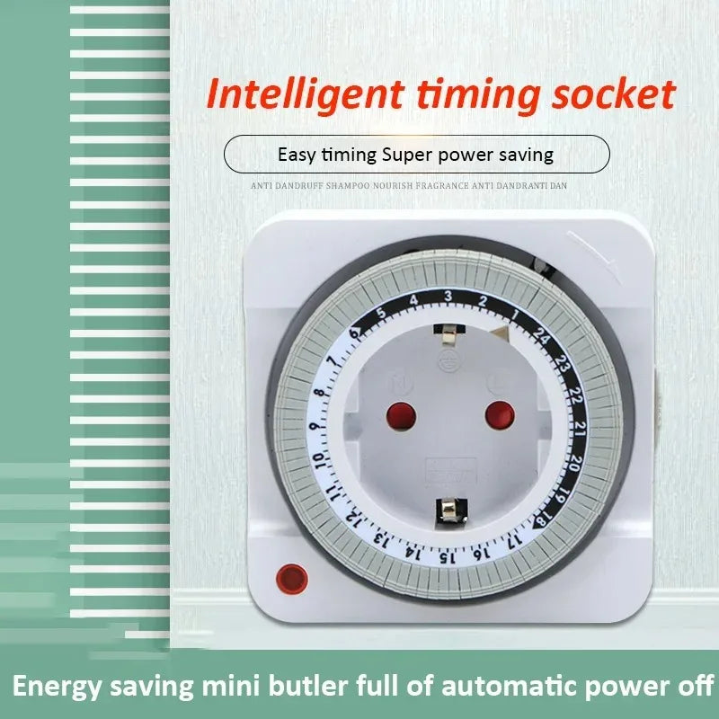 24-Hour Mechanical Countdown Timer Switch – EU Plug Indoor Socket Mechanical Timer Switch P3