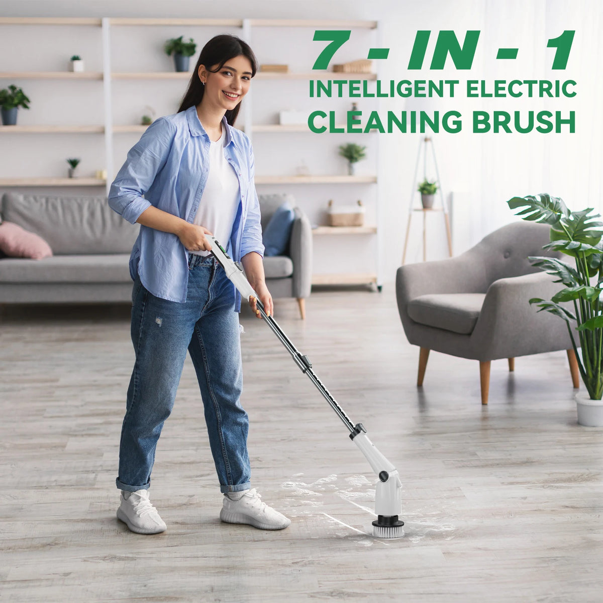Cordless Electric Spin Scrubber – 7 Heads, USB Rechargeable Electric Spin Scrubber P3