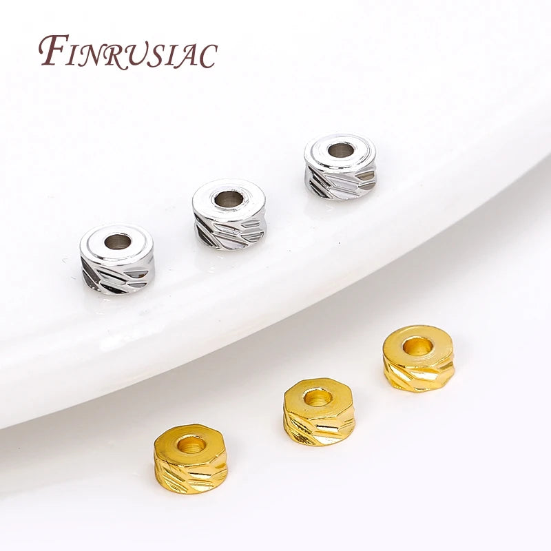 4mm 18K Gold Plated Brass Roundel Spacer Beads – DIY Jewelry Jewelry Spacer Beads P3