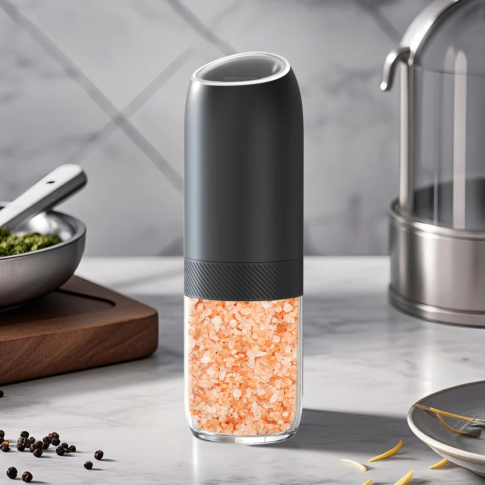 CLITON Electric Salt & Pepper Grinder Set – Gravity Sensing Electric Spice Grinder P3 KYMQ-61B