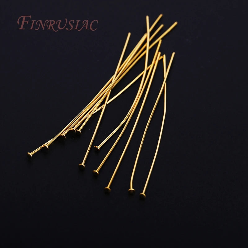 Arc-Shaped Flat Head Pins – Gold/Silver Plated Jewelry Findings Jewelry Pin Findings P3