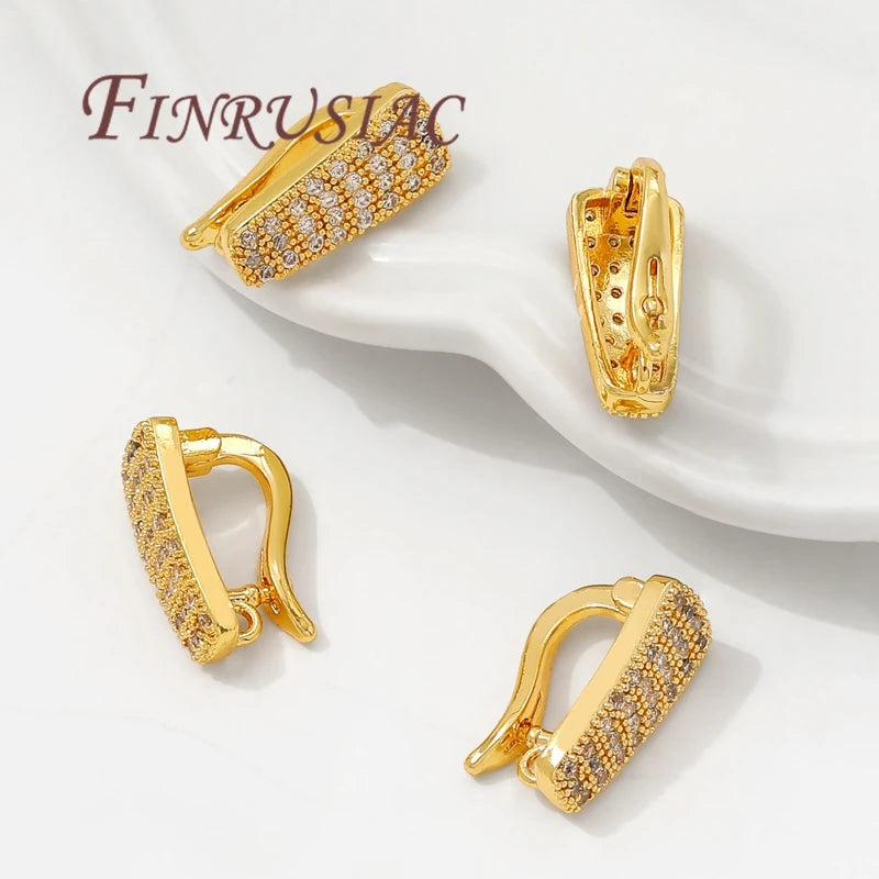 18K Gold Plated Bail Clasp – Brass Pendant Connector DIY Jewelry Jewelry Bail Connector P3