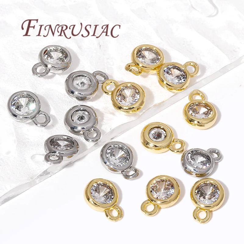 18K Gold Plated Brass Rhinestone Pendant Charm | DIY Jewelry Jewelry Pendant Charm P3