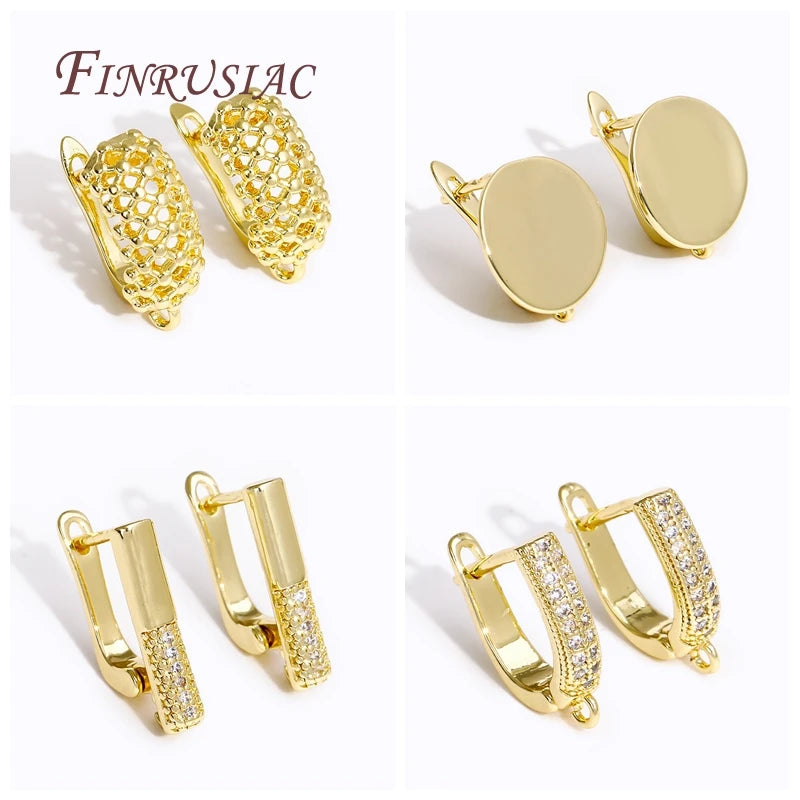 18K Gold Plated Earring Hooks – DIY Earwire Findings 19×14.5mm Earring Findings P3