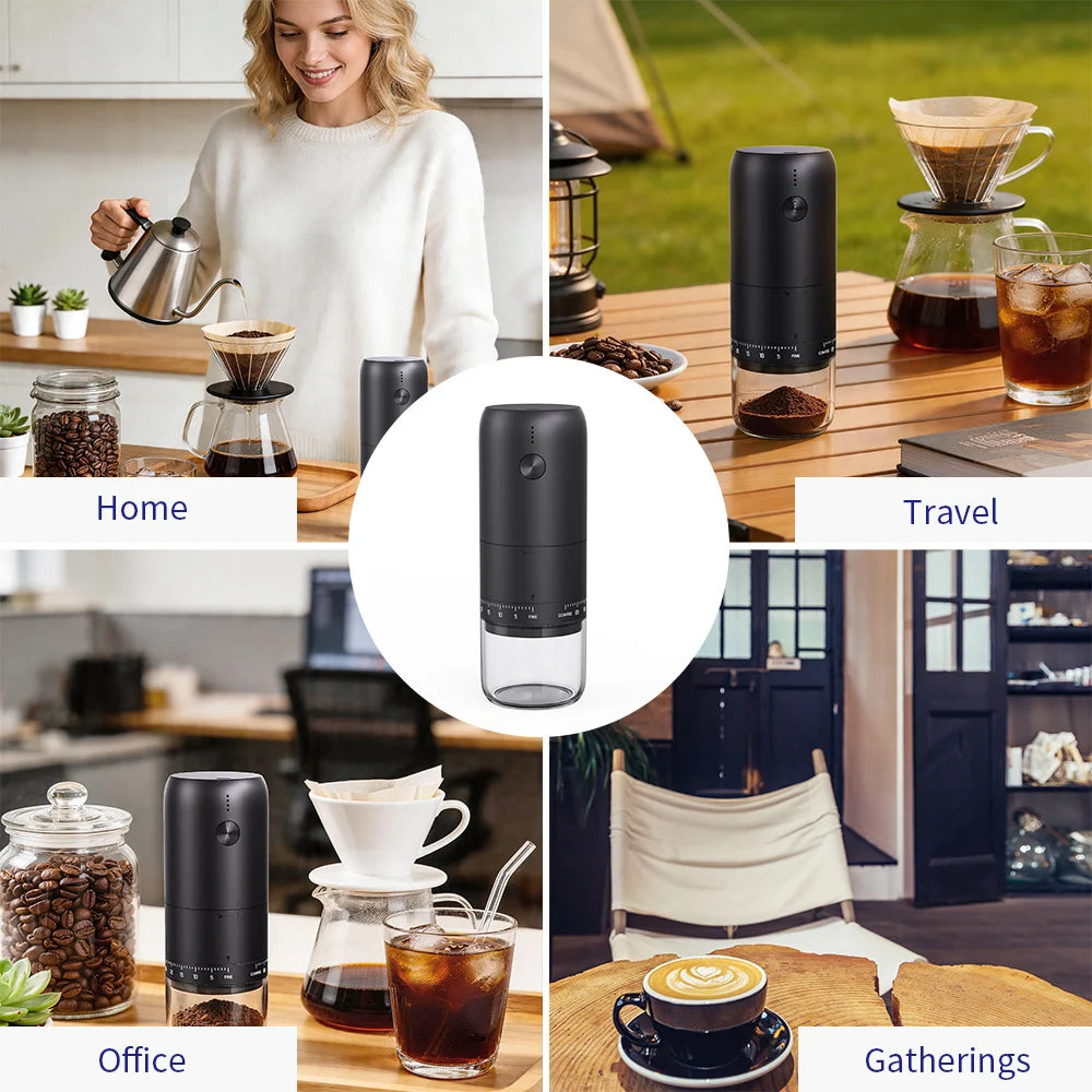 CLITON USB Rechargeable Electric Coffee Bean Grinder 40-Gear Electric Coffee Grinder P3