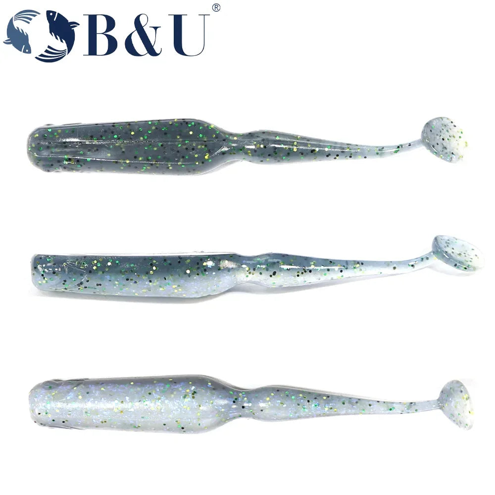 B&U 70mm Soft Swimbait Lure – Pike Zander Perch + JIG Head Soft Swimbait Lure P3