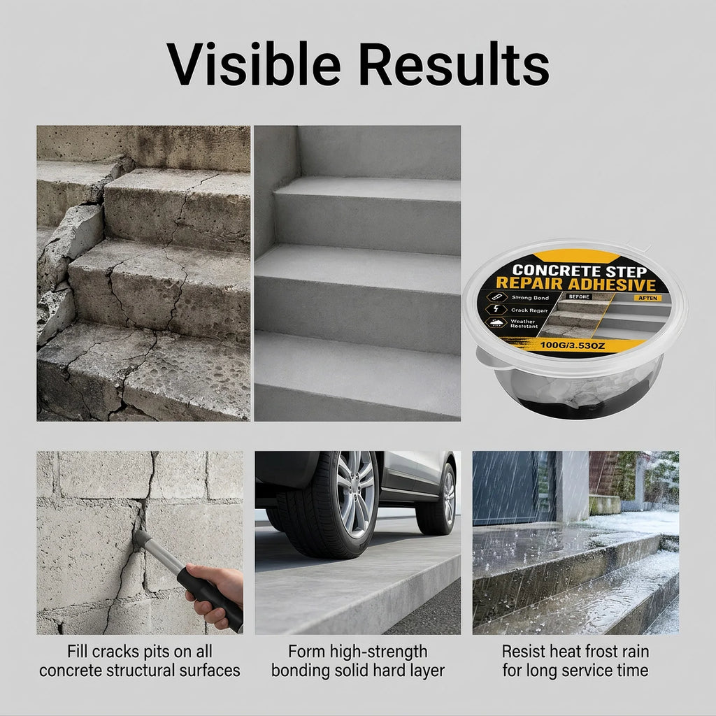 Concrete Step Repair Epoxy Paste | High-Strength Crack Filler Concrete Repair Adhesive P3