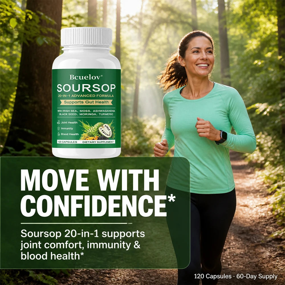 Graviola Soursop Supplement – Immune & Cell Support Capsules Herbal Supplement P3