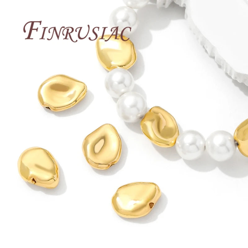 18K Gold Plated Brass Spacer Beads 7mm – DIY Jewelry Making Jewelry Spacer Beads P3